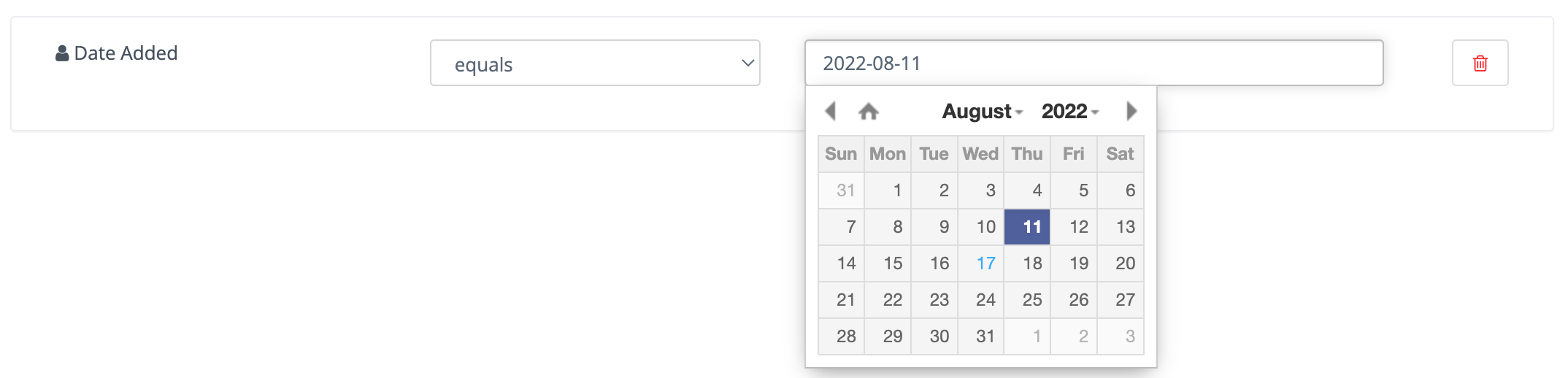 Screenshot showing DatePicker.
