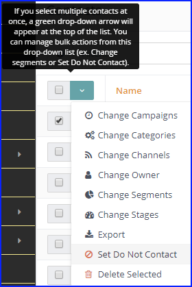 Screenshot of Do Not Contact