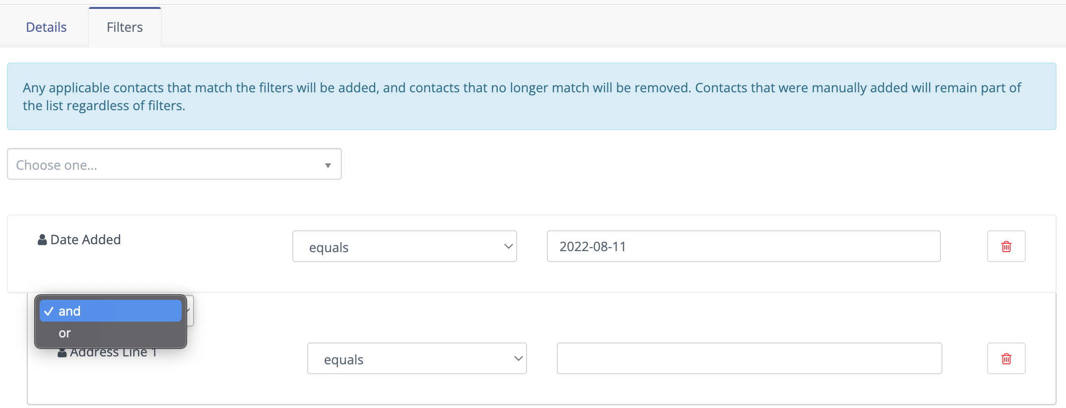 Screenshot showing Operators.